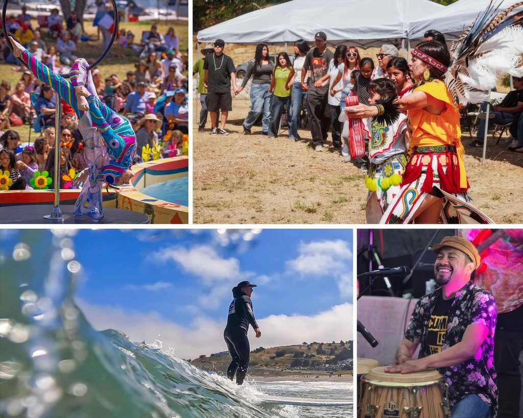People enjoying arts and cultural activities in California parks.